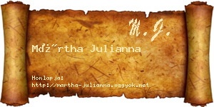 Mártha Julianna névjegykártya